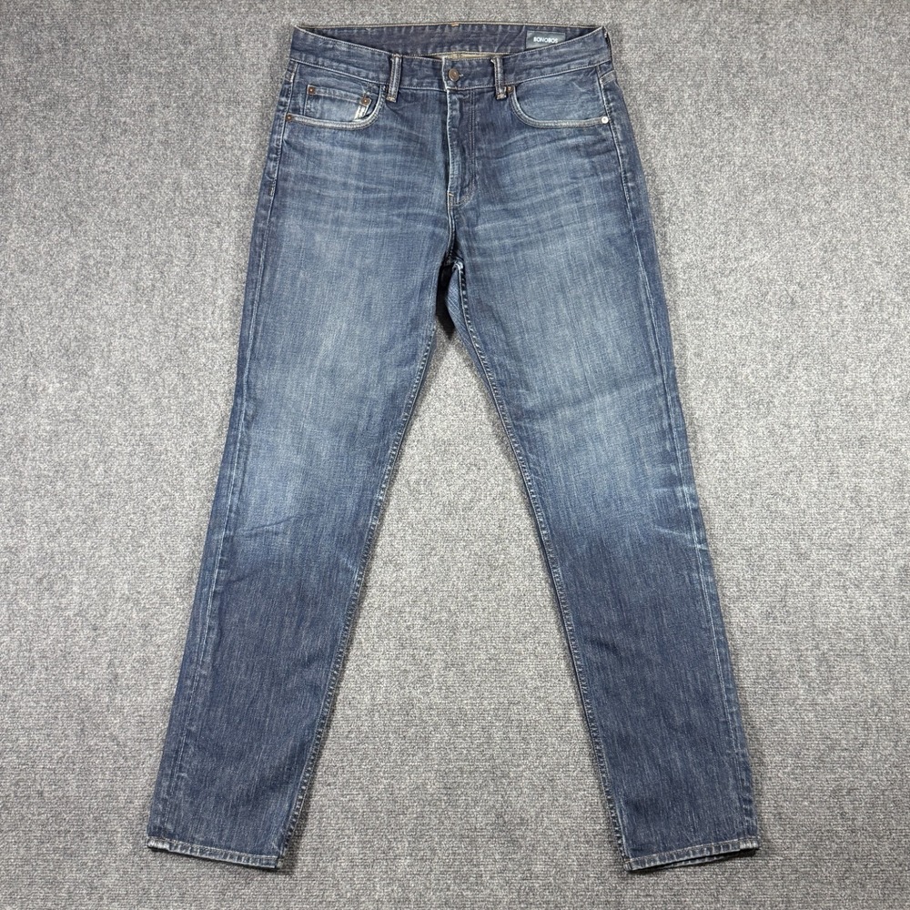 Bonobos Jeans The Blue Jean Slim Stretch Casual Denim Dark Wash Blue Mens 33x34